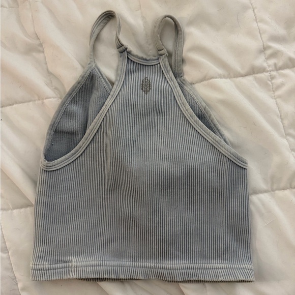 Light blue Ribbed crop - Picture 2 of 2